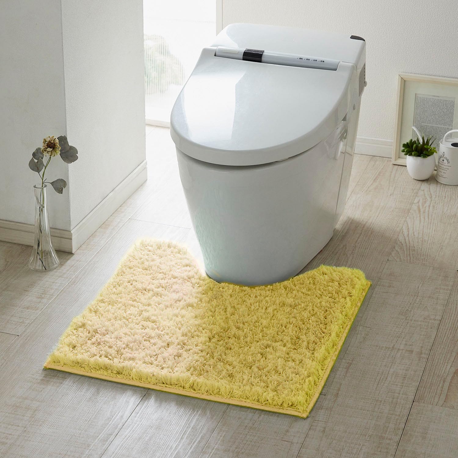 Amazon｜[ベルメゾン] トイレマット 洗える マット イエロー 標準(四角